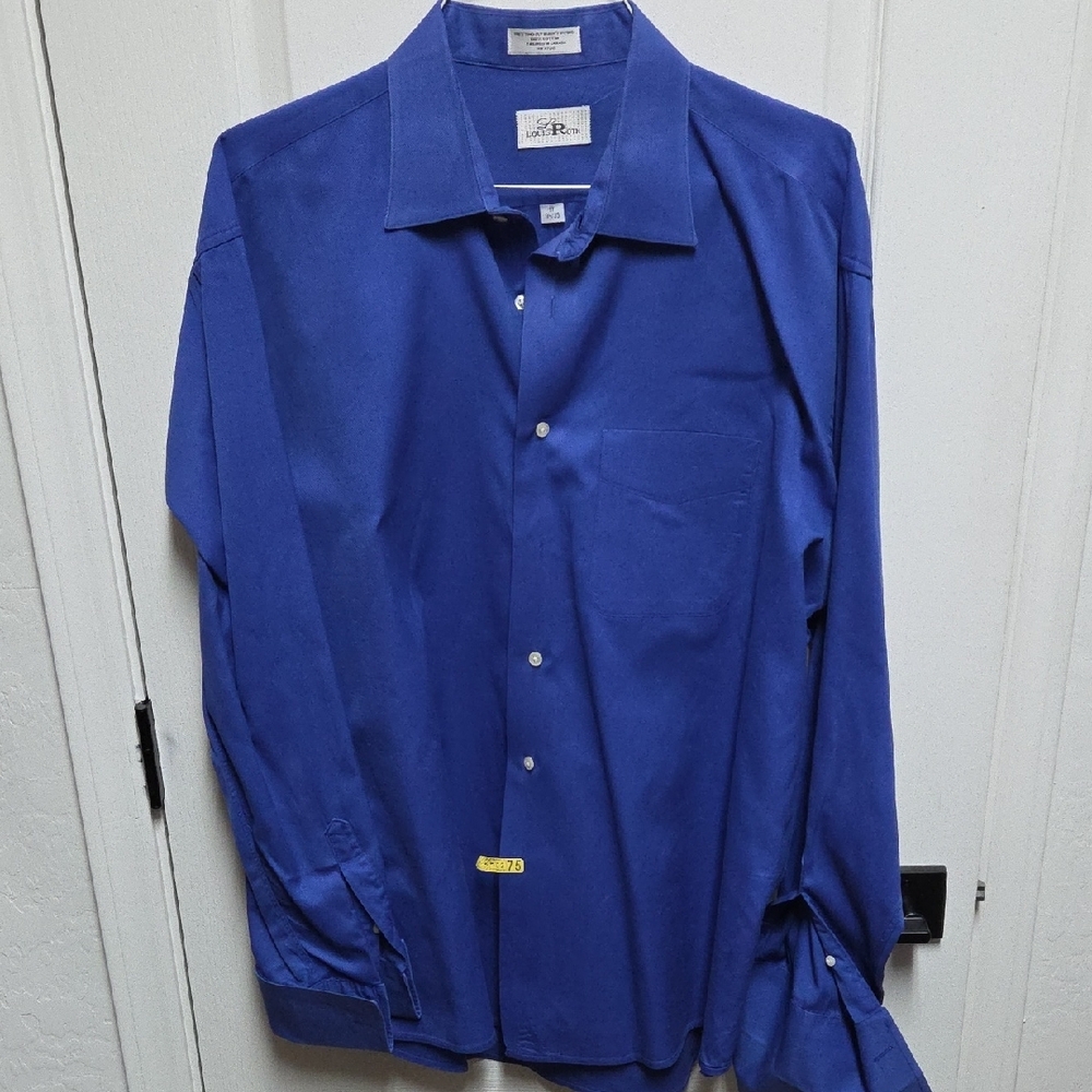 Blue Dress Shirt Classic Long-Sleeve Professional